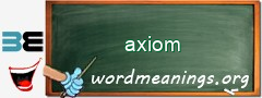 WordMeaning blackboard for axiom